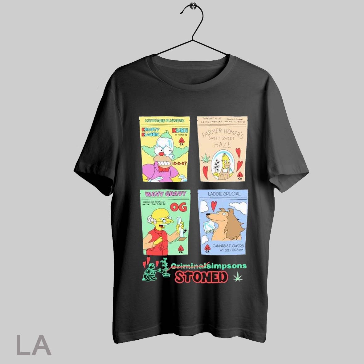 Top The Simpsons Stoned Springfield Pot Palace T Shirt Sweatshirt Hoodie Shirt