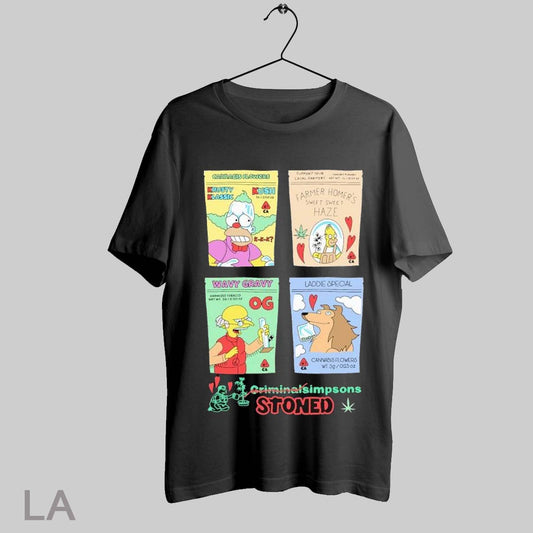 Top The Simpsons Stoned Springfield Pot Palace T Shirt Sweatshirt Hoodie Shirt