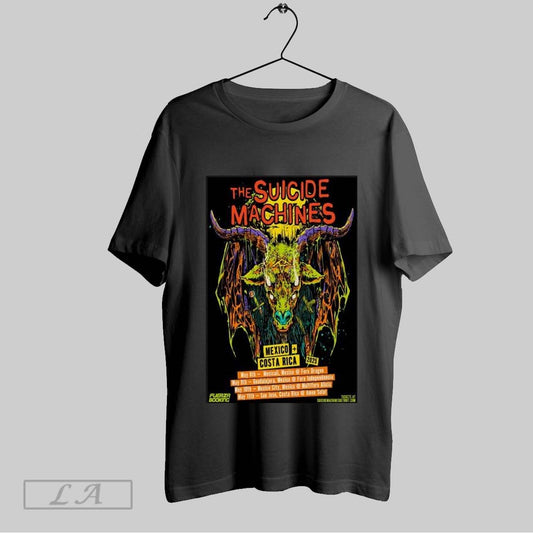 Top The Suicide Machines 2025 Tour Mexico Costa Rica T Shirt Sweatshirt Hoodie Shirt