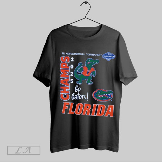 Top The Victory Florida Gators 2025 Ncaa Sec Mens Basketball Conference Tournament Champions Go Gators Mascot T Shirt Sweatshirt Hoodie Shirt