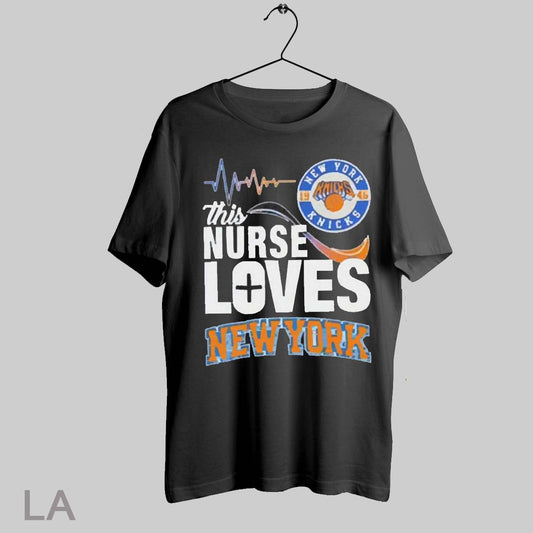Top This Nurse Loves New York Knicks Logo T Shirt Sweatshirt Hoodie Shirt