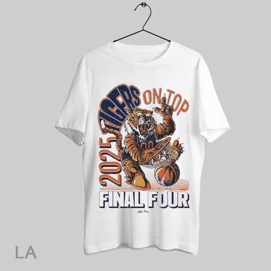 Top Tigers On Top Bball Auburn Tigers Basketball Ncaa Final Tour 2025 Mascot T Shirt Sweatshirt Hoodie Shirt