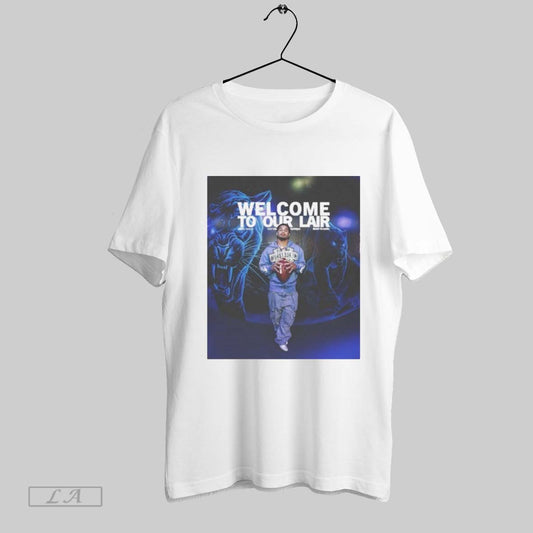Top Trevon Moehrig Carolina Panthers Nfl Welcome To Our Lair Keep Pounding Ready To Work T Shirt Sweatshirt Hoodie Shirt