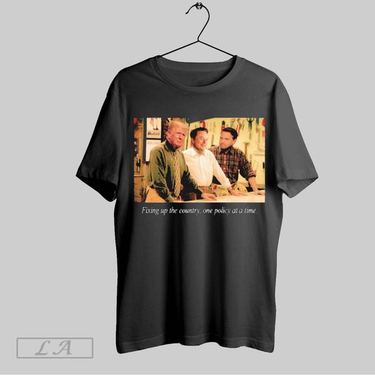 Top Trump Elon Musk And Jd Vance Fixing Up The Country One Policy At A Time Homeland Improvement T Shirt Sweatshirt Hoodie Shirt