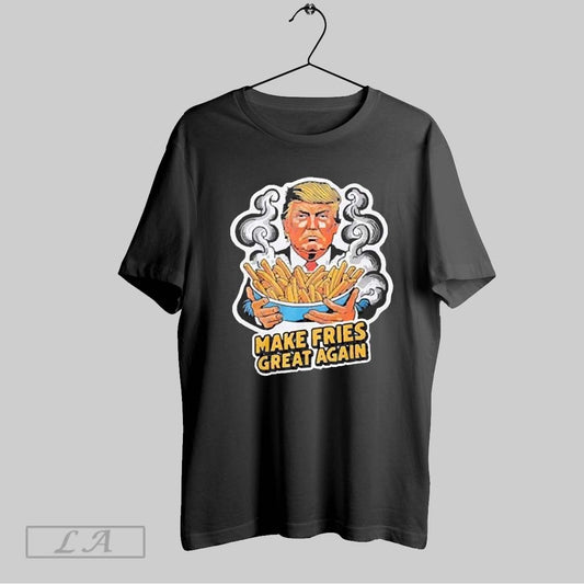 Top Trump Make Fries Great Again Mcdonalds Voting For Trump 2025 T Shirt Sweatshirt Hoodie Shirt