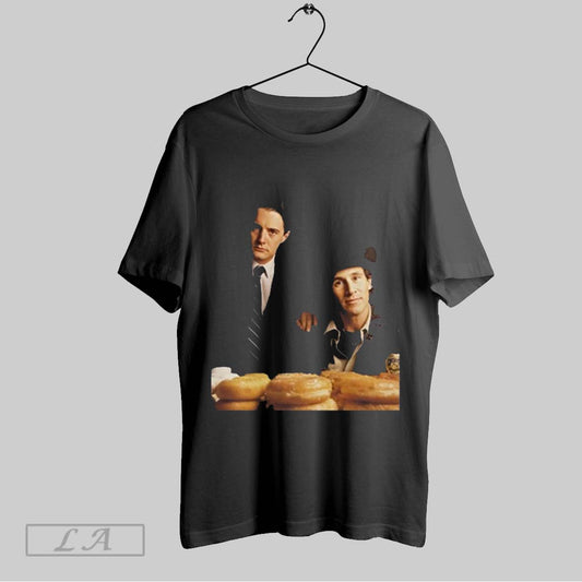 Top Twin Peaks Kyle Maclachlan Michael Ontkean Donuts Portrait Graphic T Shirt Sweatshirt Hoodie Shirt