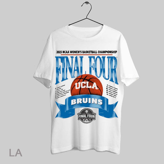 Top Ucla Bruins 2025 Ncaa Womens Basketball Championship Final Four Banner Janiah Barker Kiki Rice Avary Cain Logo T Shirt Sweatshirt Hoodie Shirt