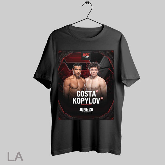 Top Ufc 317 Costa Vs Kopylov Middleweight Bout June 28 2025 Las Vegas Nevada Poster T Shirt Sweatshirt Hoodie Shirt