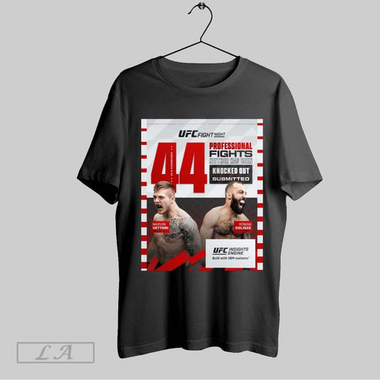 Top Ufc Fight Night 44 Professional Fights Neither Has Been Knocked Out Or Submitted Marvin Vettori Vs Roman Dolidze Poster T Shirt Sweatshirt Tee Shirt