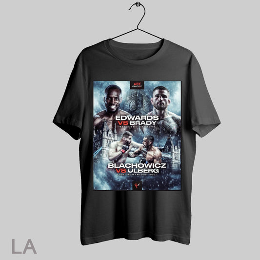 Top Ufc Fight Night Edwards Vs Brady Welterweight Bout Blachowicz Vs Ulberg Light Heavyweight Bout Poster T Shirt Sweatshirt Hoodie Shirt