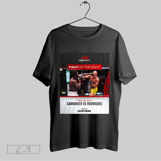 Top Ufc Fight Night Jared Cannonier Vs Gregory Rodrigues Feb 15 2025 Ufc Vegas 102 Poster T Shirt