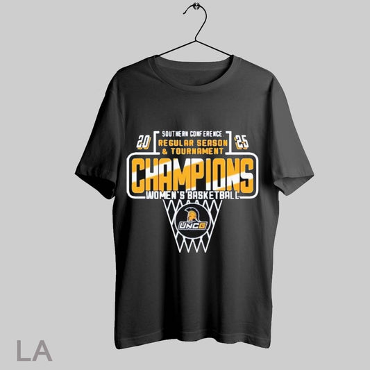 Top Uncg Spartans 2025 Socon Womens Basketball Conference Regular Season Tournament Champions T Shirt Sweatshirt Hoodie Shirt