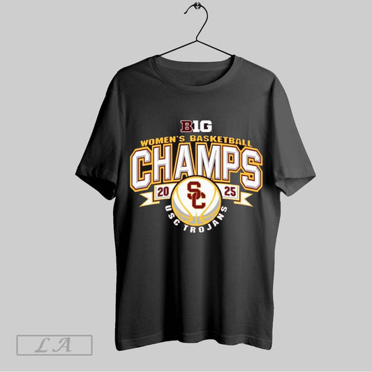 Top Usc Trojans 2025 Womens Regular Season Champions Big Ten Locker Room T Shirt Sweatshirt Hoodie Shirt