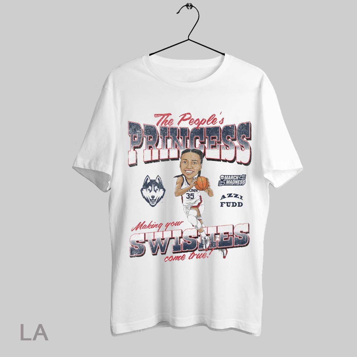 Top Uconn Huskies Azzi Fudd The Peoples Princess Making Your Swishes Come True March Madness Ncaa 2025 T Shirt Sweatshirt Hoodie Shirt