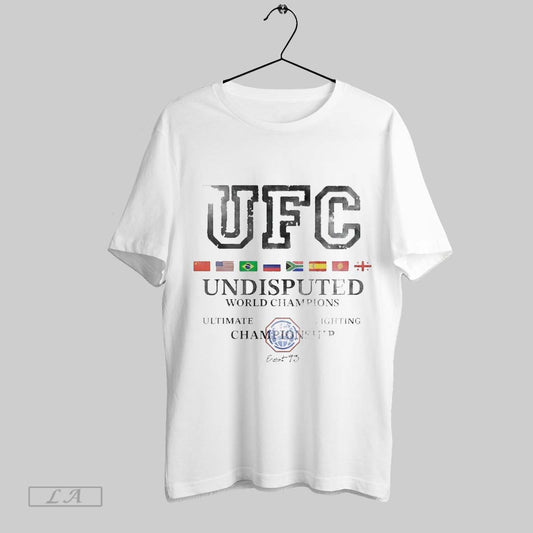 Top Ufc Undisputed World Champions Ultimate Fighting Championship Flag Retro T Shirt Sweatshirt Hoodie Shirt