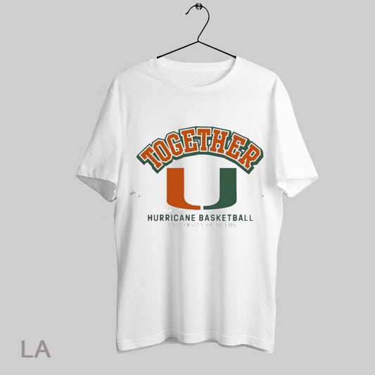 Top University Of Miami Together Hurricane Basketball 2025 T Shirt Sweatshirt Hoodie Shirt