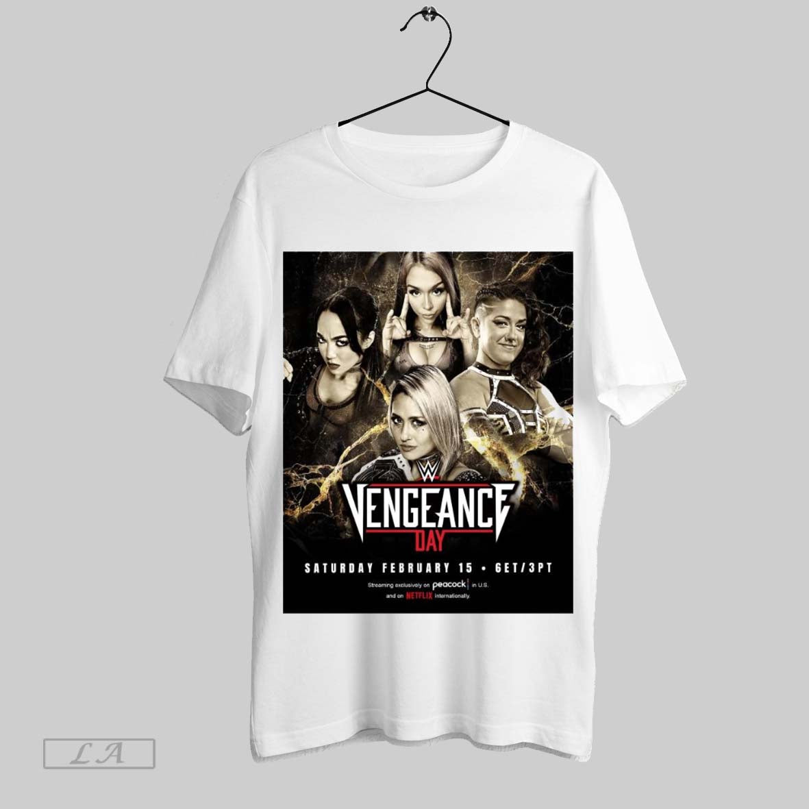Top Wwe Vengeance Day Saturday February 15 2025 Roxanne Perez Cora Jade Bayley And Giulia Poster Sweatshirt T Shirt