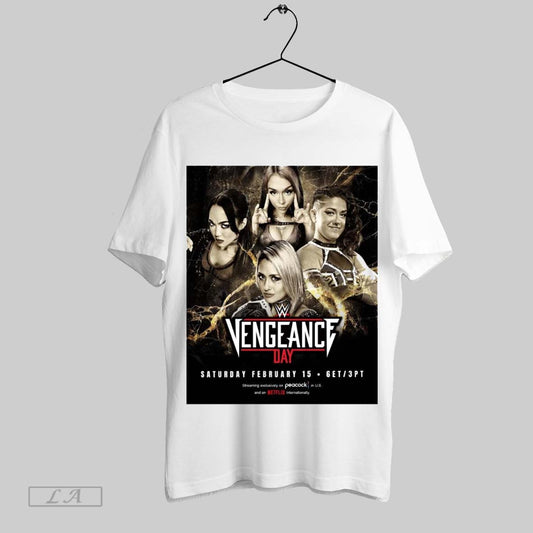 Top Wwe Vengeance Day Saturday February 15 2025 Roxanne Perez Cora Jade Bayley And Giulia Poster Sweatshirt T Shirt