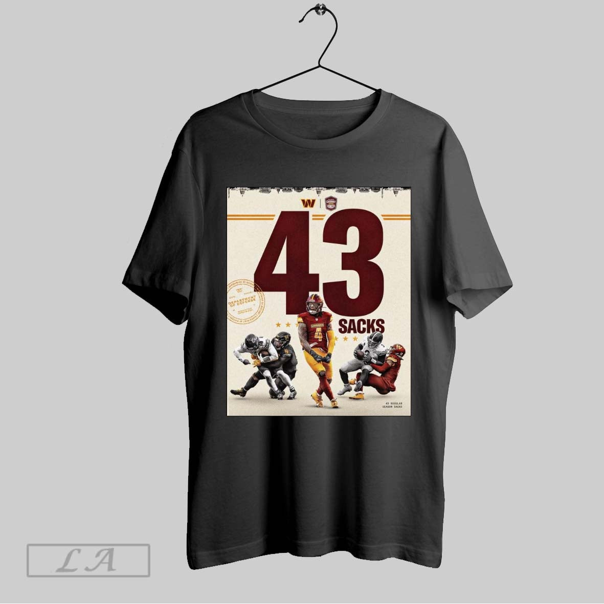 Top Washington Commanders 43 Regular Season Sacks Chunky Sacks Hunger Program Poster Sweatshirt T Shirt