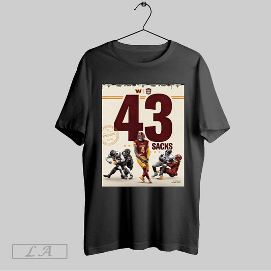 Top Washington Commanders 43 Regular Season Sacks Chunky Sacks Hunger Program Poster Sweatshirt T Shirt