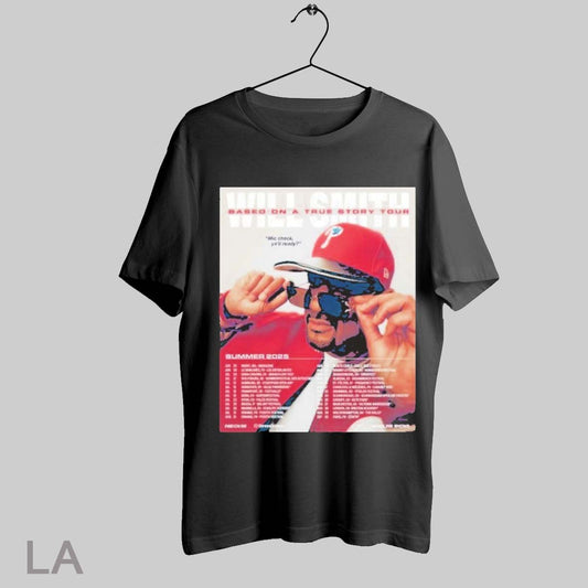 Top Will Smith Based On A True Story Tour Summer 2025 Uk And Eu Dates Mic Check Yall Ready T Shirt Sweatshirt Hoodie Shirt