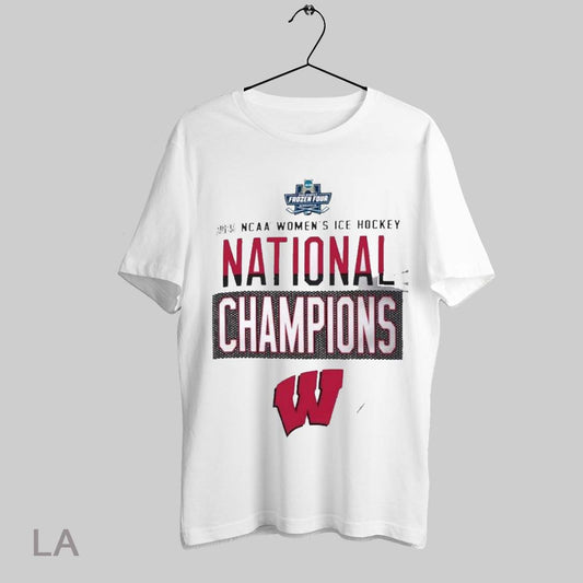 Top Wisconsin Badgers Champion 2025 Ncaa Frozen Four Womens Ice Hockey Tournament Champions T Shirt Sweatshirt Hoodie Shirt