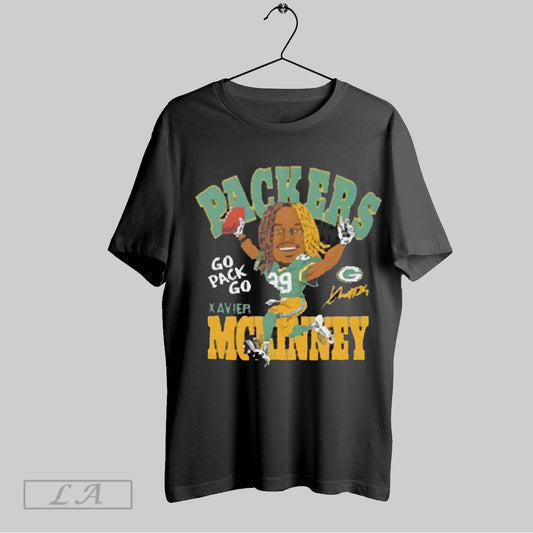 Top Xavier Mckinney 29 Green Bay Packers Go Pack Go 2025 T Shirt Sweatshirt Hoodie Shirt