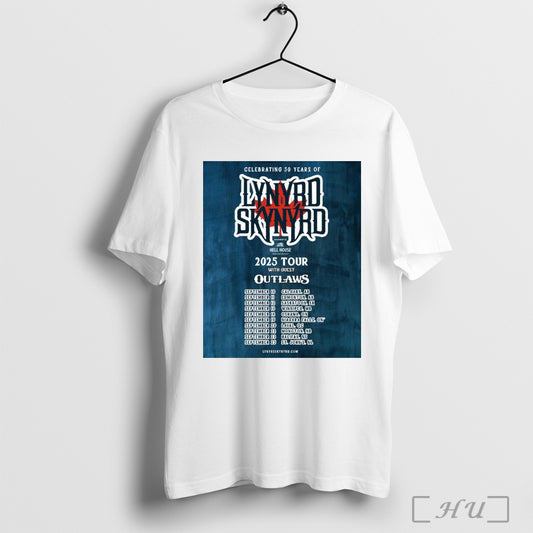Trending Celebrating 50 Years Of Lynyrd Skynyrd 2025 Tour With Guest Outlaws September 2025 Poster T Shirt Sweatshirt