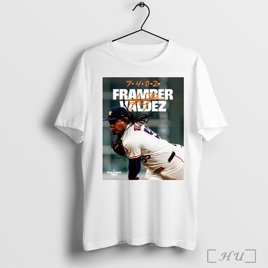 Trending Houston Astros Baseball Framber Valdez 7 Ip 4k 0 Er 2bb Built For This Signature Poster T Shirt Sweatshirt