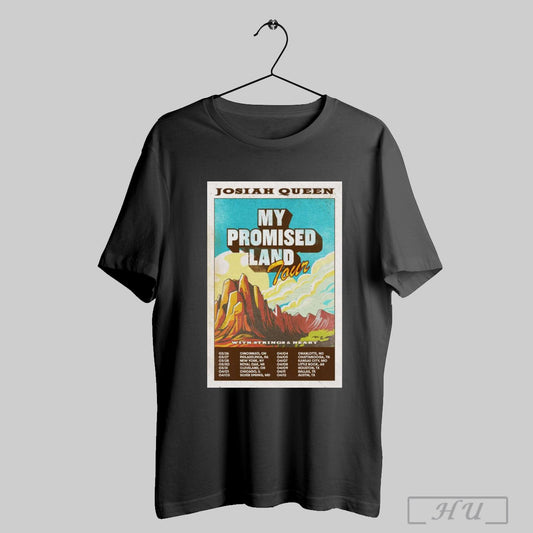 Trending Josiah Queen My Promised Land Tour 2025 With Strings And Heart 03 26 Cincinnati Oh Poster Graphic T Shirt Sweatshirt
