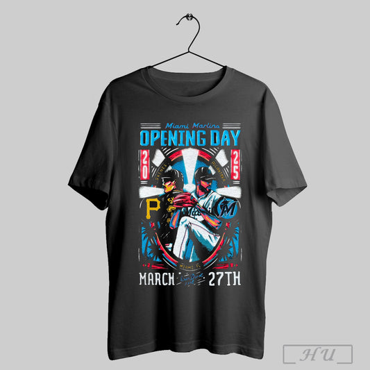 Trending Miami Marlins Opening Day Skenes Vs Alcantara Miami Fl March 27th 2025 Loandepot Park Poster T Shirt Sweatshirt