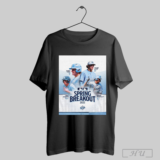 Trending North Carolina Tar Heels Baseball Casey Cook Tyler Baum Mac Horvath Vance Honeycutt Mlb Spring Breakout 2025 Poster T Shirt Sweatshirt