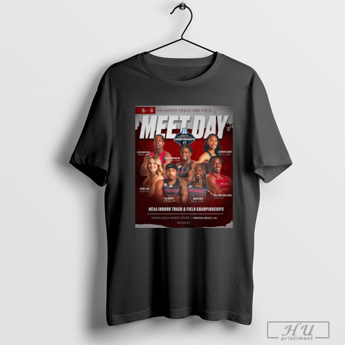 Trending Oklahoma Sooners Meet Day 2025 Ncaa Indoor Track And Field Championships Virginia Beach Sports Center Poster T Shirt Sweatshirt
