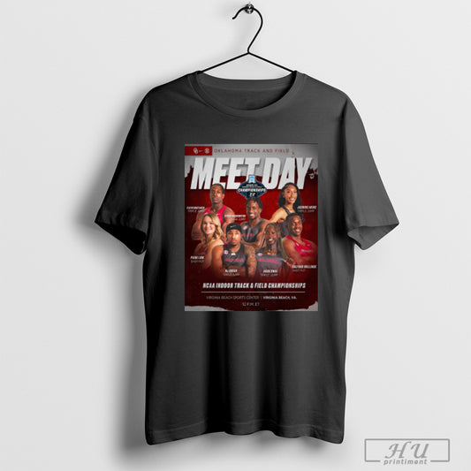 Trending Oklahoma Sooners Meet Day 2025 Ncaa Indoor Track And Field Championships Virginia Beach Sports Center Poster T Shirt Sweatshirt