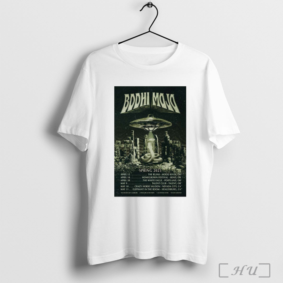 Trending Poster Bodhi Mojo Spring Tour 2025 April 12 The Ruins Hood River Or April 18 Homegrown Festival Bend Or T Shirt Sweatshirt