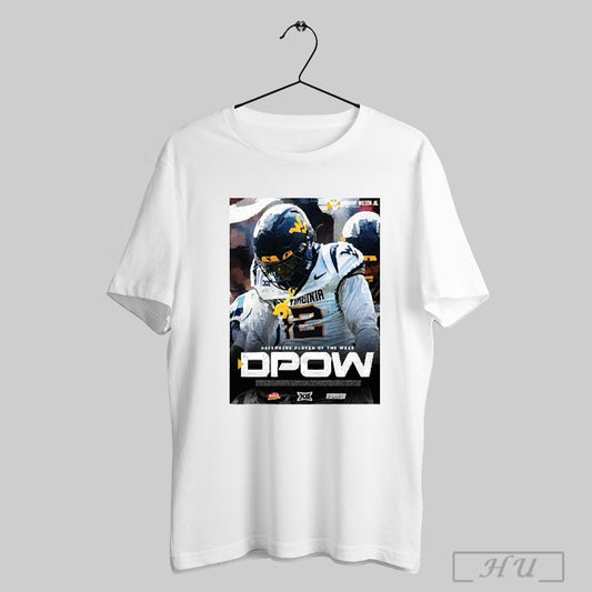 Trending Poster Dpow Big 12 Anthony Wilson Jr West Virginia Mountaineers Co Defensive Player Of The Week T Shirt Sweatshirt
