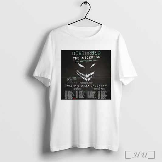 Trending Poster Disturbed The Sickness 25th Anniversary Tour Three Days Grace And Sevendust Daughtry Nothing More T Shirt Sweatshirt