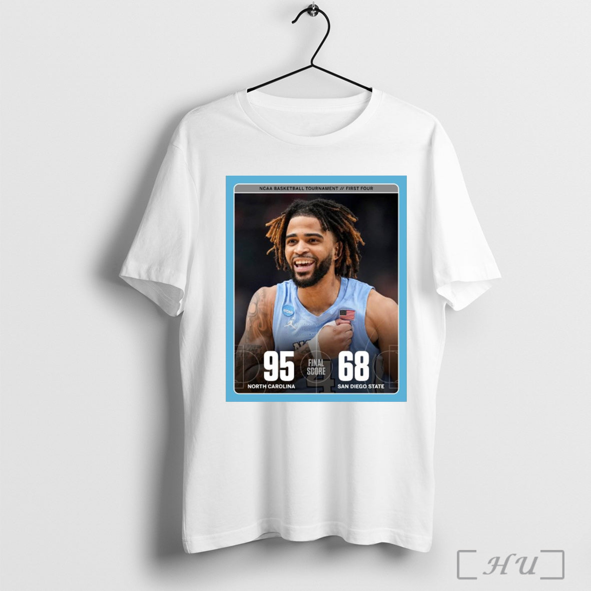 Trending Poster North Carolina Win 75 68 San Diego State Final Score Ncaa Basketball Tournament First Four T Shirt Sweatshirt
