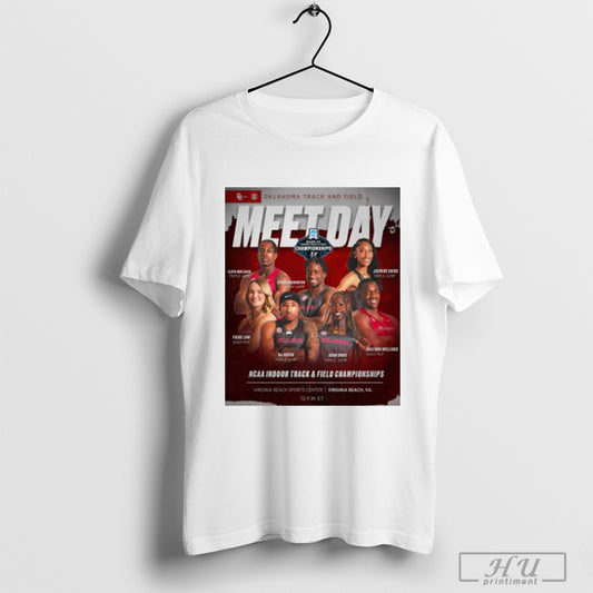 Trending Poster Oklahoma Sooners Meet Day 2025 Ncaa Indoor Track And Field Championships Virginia Beach Sports Center T Shirt Sweatshirt