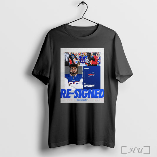 Trending Poster Running Back Ty Johnson Is Back Re Signed Buffalo Bills Football Nfl 2025 Go Bills T Shirt Sweatshirt