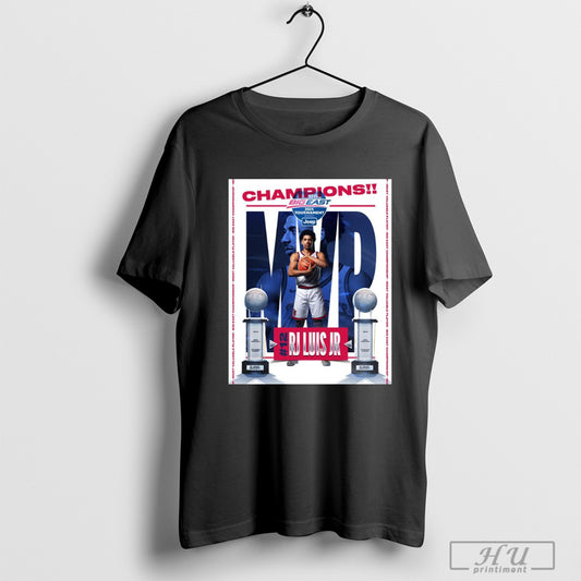 Trending Poster St Johns Red Storm Mens Basketball 12 Rj Luis Jr Champions Big East Tournament 2025 T Shirt Sweatshirt