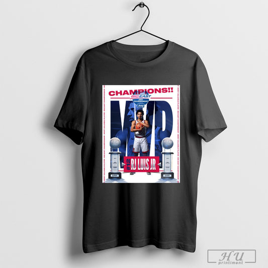 Trending Poster St Johns Mens Basketball Rj Luis Jr Mvp Big East 2025 Tournament Champions T Shirt Sweatshirt