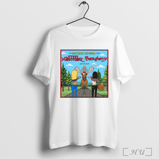 Trending Poster The Northern Exposure Tour 2025 Steel Panther Buckcherry With Special Guest Kurt Deimer T Shirt