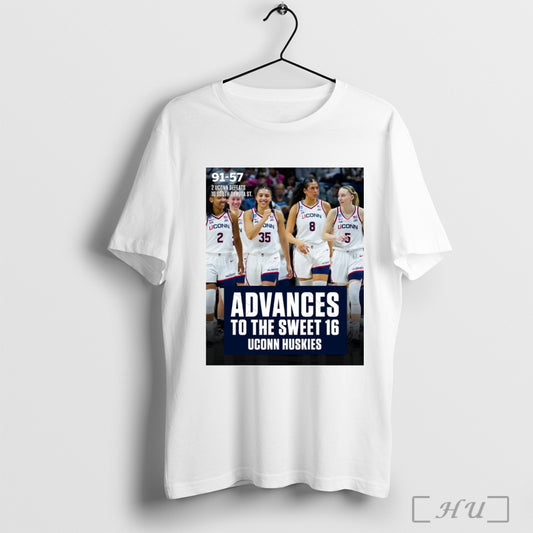 Trending Poster Uconn Huskies Snaps South Dakota States 20 Game Win Streak To Advance To The Sweet 16 Ncaa 2025 T Shirt Sweatshirt