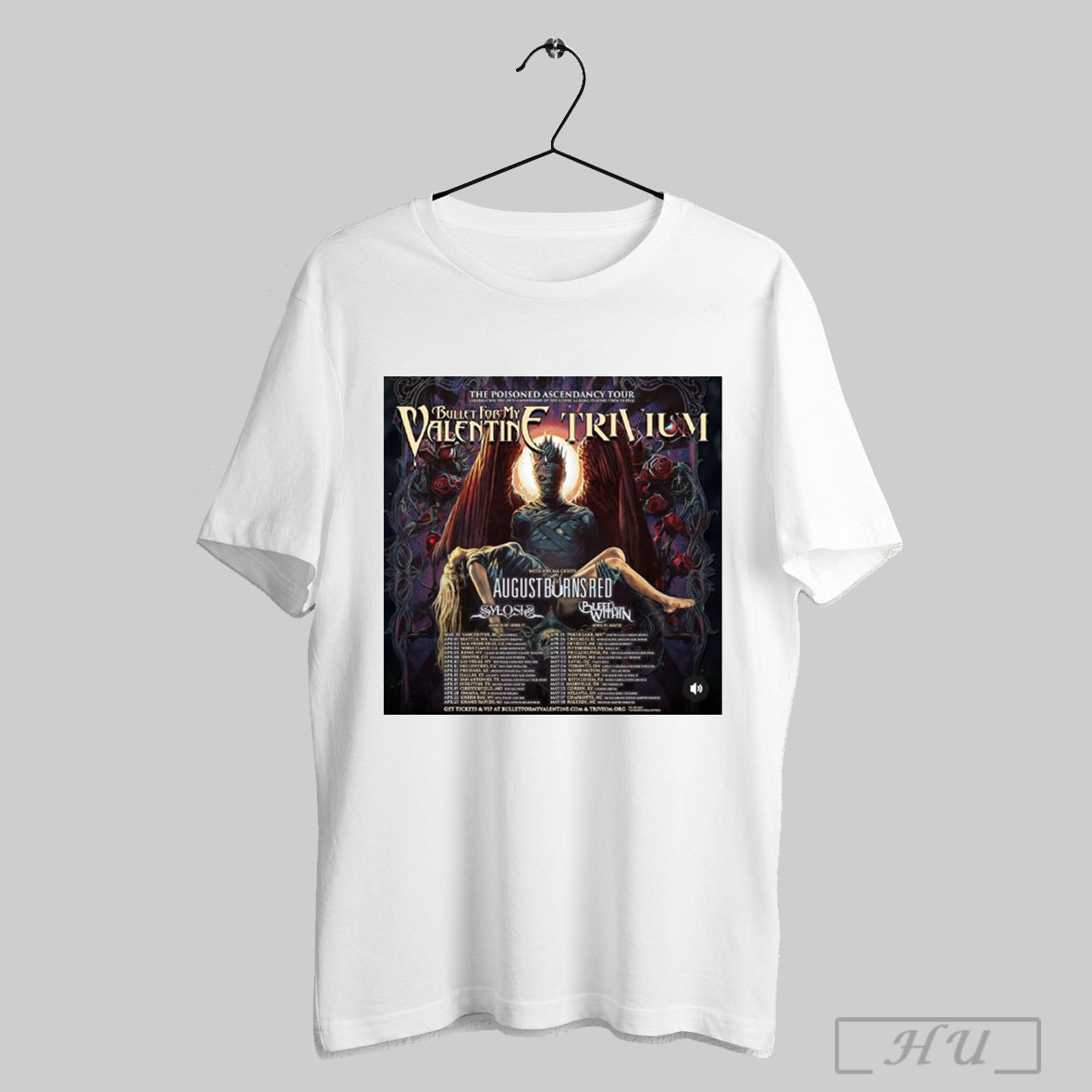 Trending The Poisoned Ascendancy Tour Bullet For My Valentine Trivium With Special Guests August Burns Red 2025 Poster T Shirt Sweatshirt
