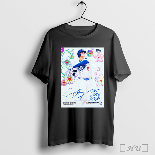 Trending Topps Certified Autograph Shohei Ohtani Los Angeles Dodgers Takashi Murakami Artist Signatures Poster T Shirt Sweatshirt