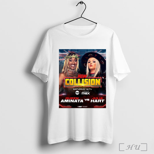 Trendy Aew Collision Queen Aminata Vs Julia Hart Saturday February 22 2025 Poster T Shirt