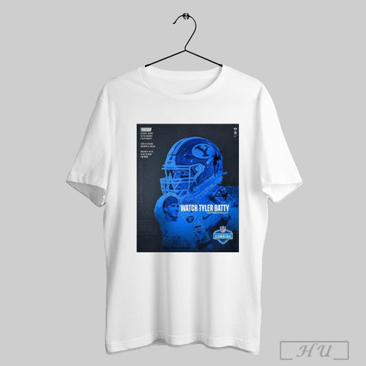 Trendy Byu Cougars Football Watch Tyler Batty At The Nfl Combine On Thursday Feb 27 2025 Poster T Shirt Sweatshirt