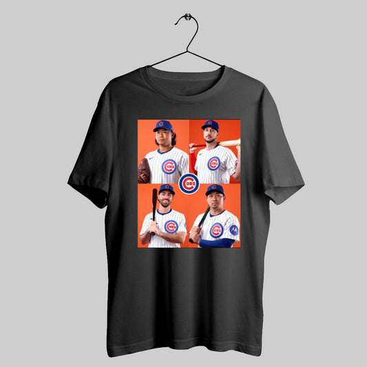 Trendy Chicago Cubs Mlb Photo Day Shota Imanaga Kyle Tucker Dansby Swanson And Seiya Suzuki Poster T Shirts