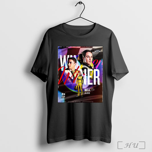 Trendy Christopher Bell 20 Winner Third Race In A Row Nascar Cup Series Signature Poster T Shirt Sweatshirt